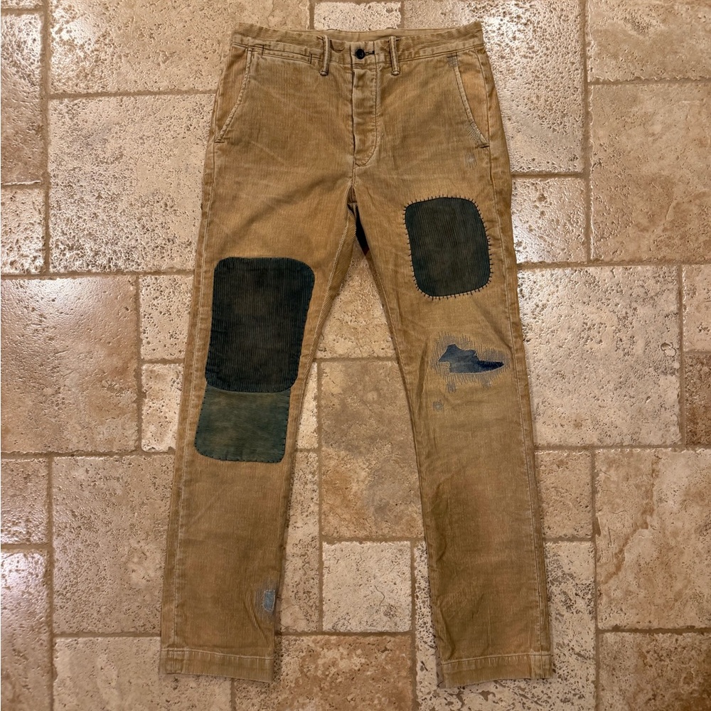 RRL Ralph Lauren Field Patchwork Corduroy Trouser Pants